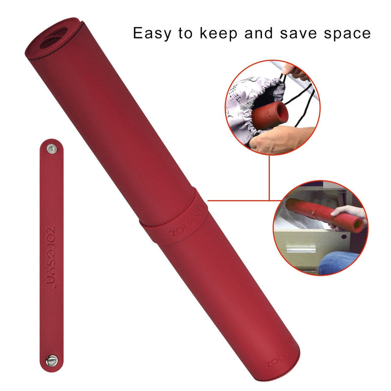 ZORESYN XL Large Mouse Pads (35"x16") - PU Leather Large Gaming Mousepad Desk Mat - Nonslip Base and Waterproof Desktop Keyboard Extended Mouse Mat (Red, X-Large) 90x40cm Red
