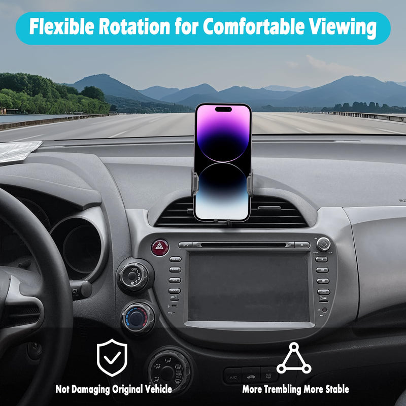 Car Phone Holder Fits for Honda Fit 2009-2014 Accessories,Thick Cases Friendly,Cell Phone Mount for 4.7-7 in Phones,360 Degree Rotation,Easy to Install