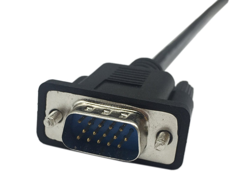CERRXIAN 1ft VGA SVGA 15 Pin HD15 Male to Male Adapter Video Monitor Cable for PC Laptop TV Porjector(mm)
