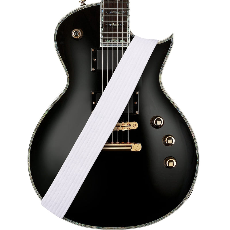 Amumu Premium Thick Cotton Guitar Strap - Ideal for Acoustic, Electric, and Bass Guitars White