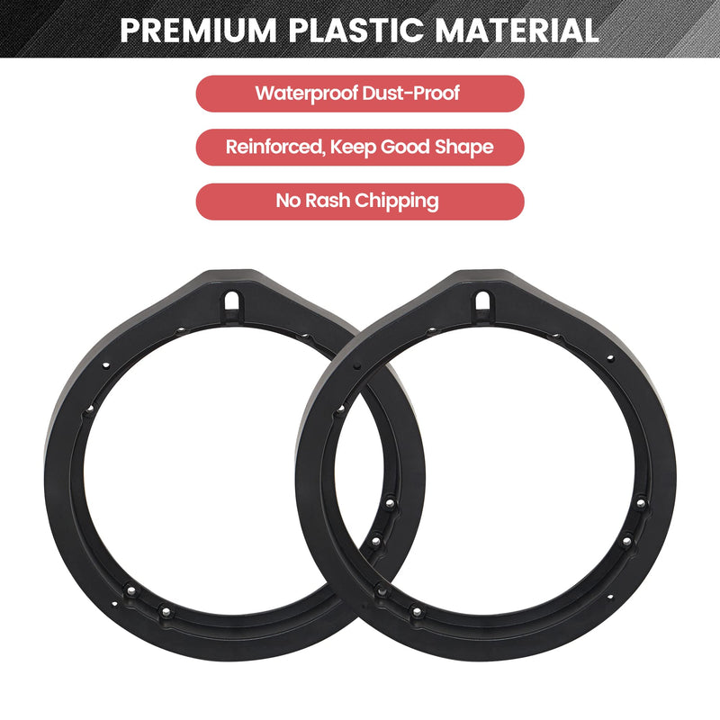 RED WOLF Front Rear Door Speaker Adapter + Wiring Harness for 2008-2013 Honda Civic Accord CRV, Acura 2005-2019 Aftermarket 6.5"- 6.75" Speaker Spacer Rings Adaptor Mount 1 Pair