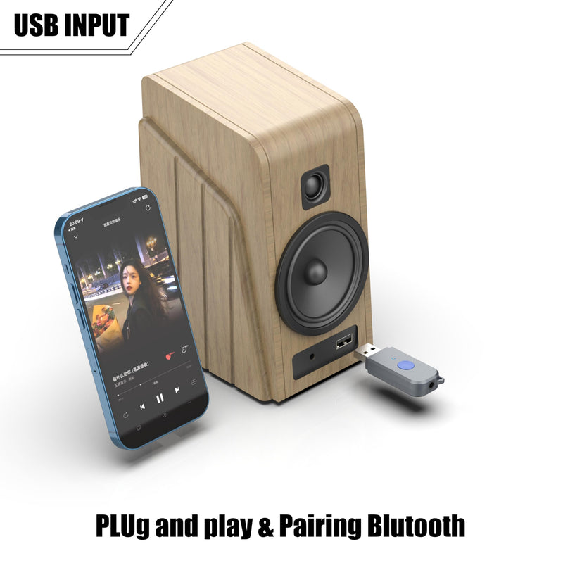 [AUSTRALIA] - USB Bluetooth Car Kit [Stronger Mics& Noise Cancellation] &[Plug-and-Play] Bluetooth 5.3 Receiver Adapter for Car Music/Hands-Free Calls/Stereo Audio,(H222) Grey 
