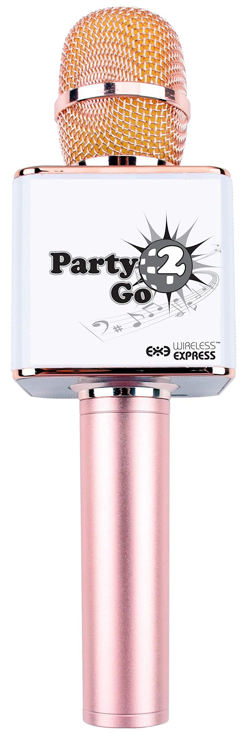 Party2Go Bluetooth Karaoke Microphone and Disco Ball Set (Pink)