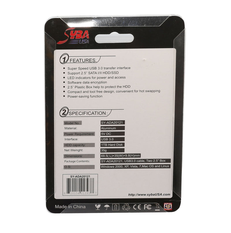 Syba USB 3.0 to SATA II HDD Adapter with 2 Storage Case for 2.5-Inch SATA Hard Drive SY-ADA20121