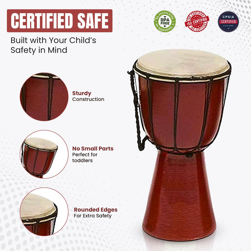 Drums Djembe Drum Djembe jembe is a Rope- goat skin Covered Goblet Drum Played by Hands West Africa style (4x8) Designed in the USA 4x8