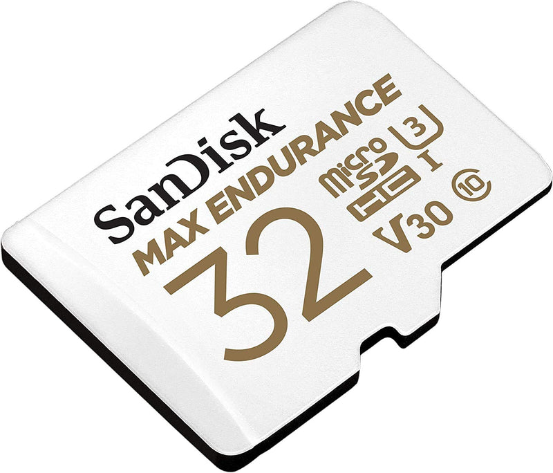 SanDisk MAX Endurance 32GB TF Card MicroSDHC (2 Pack) Memory Card for Dash Cams & Home Security System Video Cameras (SDSQQVR-032G-GN6IA) Bundle with (1) Everything But Stromboli MicroSD Card Reader