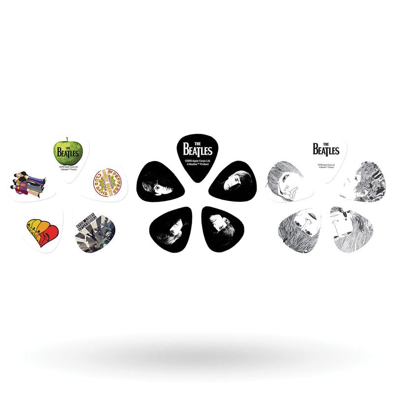 [AUSTRALIA] - D'Addario Accessories Beatles Guitar Picks - The Beatles Collectable Guitar Picks - Picks with Tin, 15 Pack, Logo Collectible Tin/Picks 