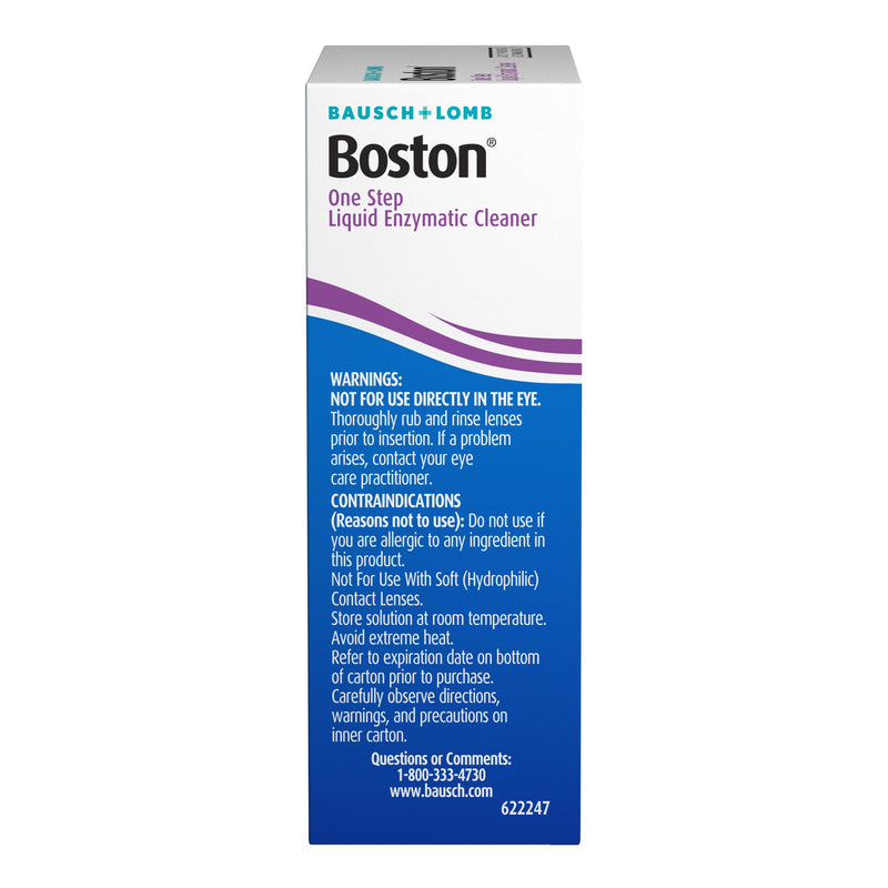 Boston One Step Liquid Enzymatic Cleaner, Protein Remover, 0.01 Fl Oz (1 Box of 15 Dispensers) 15 Count (Pack of 1) Protein Remover (NEW)
