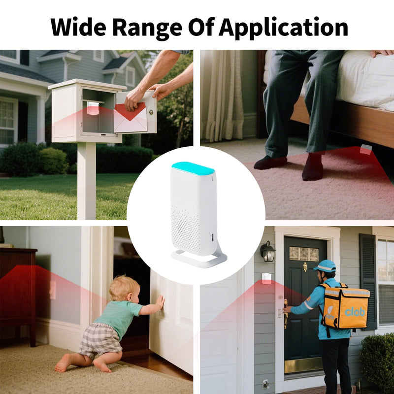 [AUSTRALIA] - Bed Sensor Alarm and Fall Prevention for Elderly, Motion Sensor Alert System with 58 Melody/LED/Vibration Mode, for Patients Seniors Elderly Monitoring at Home 2 Motion Sensors + 1 Receiver 