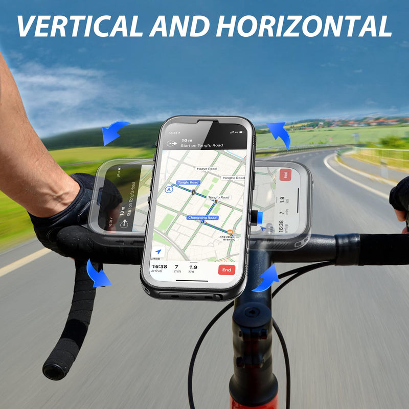SPORTLINK Bike Phone Holder for iPhone 15 Pro Max - Motorcycle Phone Mount [Aluminium][360° Rotatable][1s Quick Release][IP68 Waterproof] Bicycle Motorbike Handlebar Cell Phone Holder