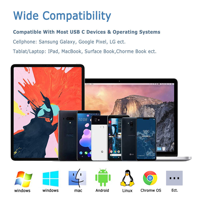 USB C to USB Adapter 3.1 Gen 2, 10Gbps USB to USB C Adapter, USB-C Male to UAB 3.0 A Female USB 3.2 Type C OTG Converter for MacBook pro Laptop PC iMac iPad air