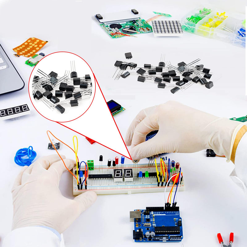 [AUSTRALIA] - Transistor Assortment Kit 24 Values 480pcs PNP NPN Transistors S9012 S9013 S9017 S9015 S9018 2N2222 S8050 S8550 SS8050 SS8550 2N5551 2N 5401 2N3904 2N3906 C1815 A1015 C945 A733 A42 A92 BC547 BC548 