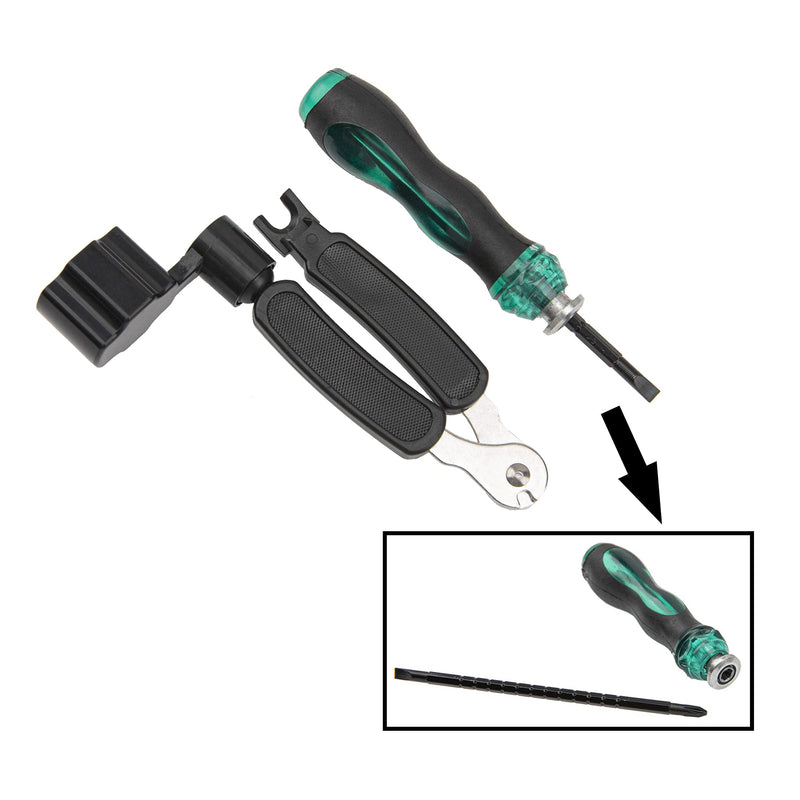 [AUSTRALIA] - 25Pcs Yootones Guitar Repairing Maintenance Tool with Kit String Action Ruler Gauge Measuring Tool Hex Wrench Set Files Fingerboard Guard Understring Radius Gauges Guitar Fret Rocker Leveling 