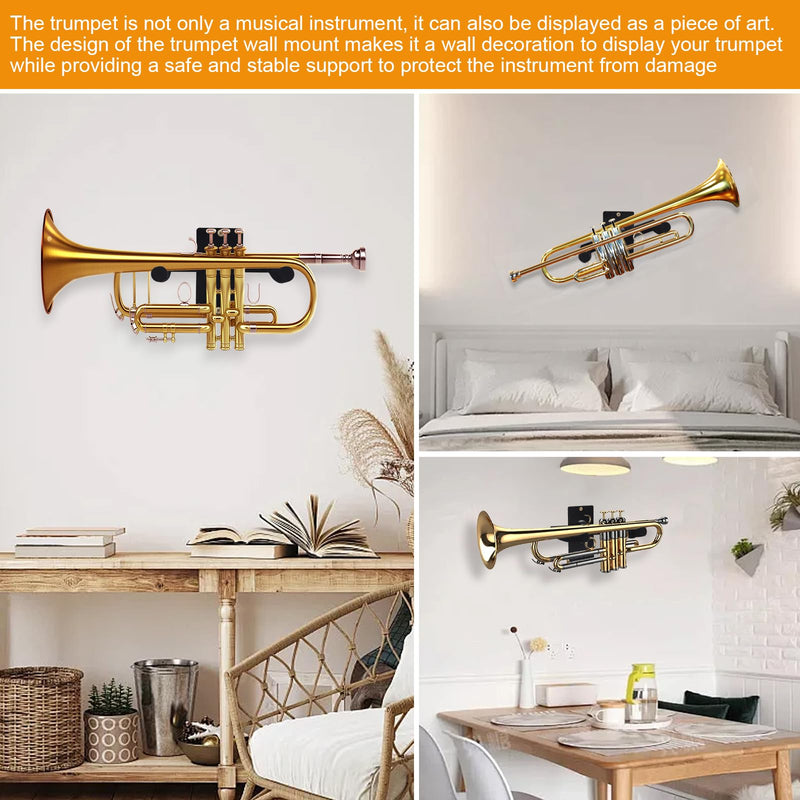 Trumpet Stand, Trumpet Wall Mount ,Adjustable Trumpet Holder for all Trumpets Including Piccolo and Pocket Trumpet