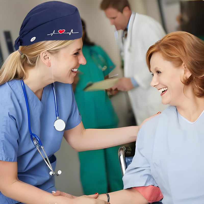 [AUSTRALIA] - Smomend Surgical Cap, Funny Surgical Caps for Doctors, Nurses, Dentists and Medical Personnel, Unisex Fabric Hood with Sweat Absorber for Hospital, Clinic and Laboratory, One Size, Blue, blue 