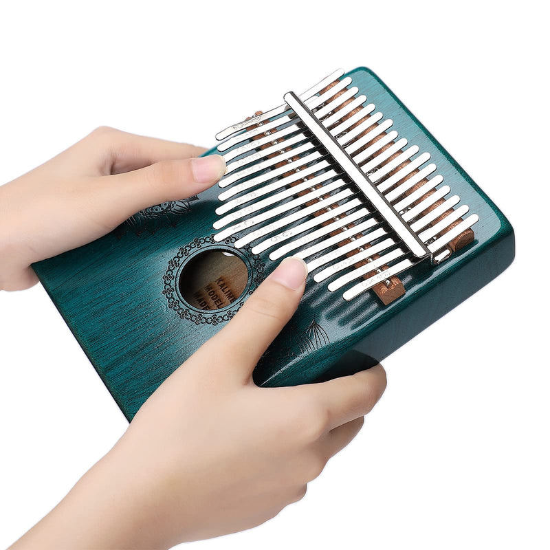 [AUSTRALIA] - Kalimba Thumb Piano 17 Keys, Portable Mbira Finger Piano Gifts for Kids and Adults Music Instrument Thumb Pianos - 17 Keys Green Kalimba 17 Green 