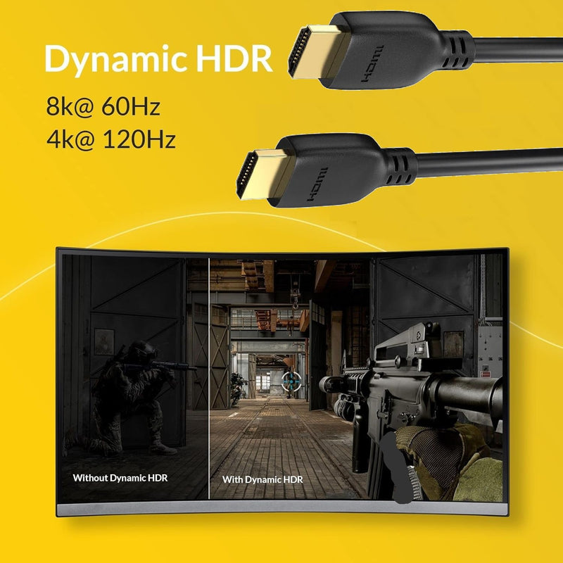 BRENDAZ HDMI to HDMI 2.1 Cable, 8K-10-Pack- 48Gbps Ultra High-Speed HDMI to HDMI Cord, Compatible with PS5, PS4, Xbox, TV, Monitor, 4K Blu-ray Players, 6-Feet. 10