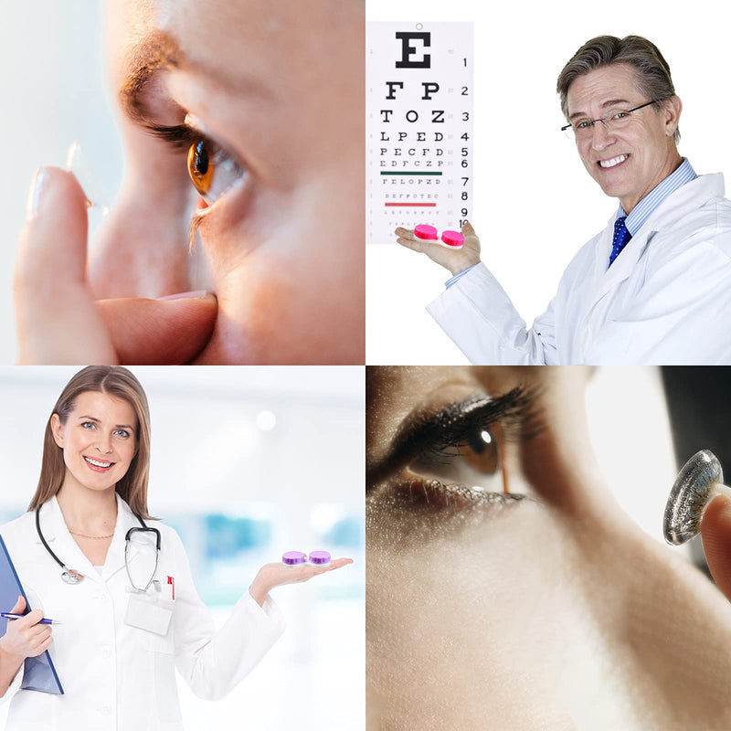 [AUSTRALIA] - 16 Pack Contact Lens Case Box, Mini Contact Lens Case, Colorful Bulk Box Holder Container, Contact Lens Case Set 