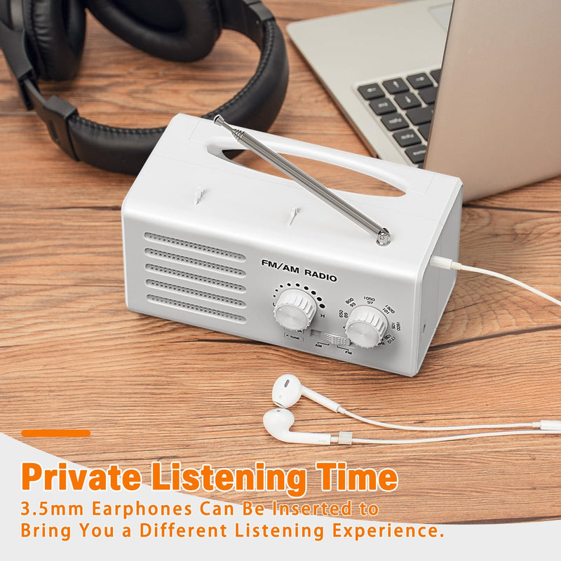 AM FM Radio Portable,Goodes Transistor Radio Plug in Wall Battery Powered with Best Reception, Loud Speaker, Excellent Sound, Small Radios for Home Outdoor Office Desk Use/Decor, Gift for Elders