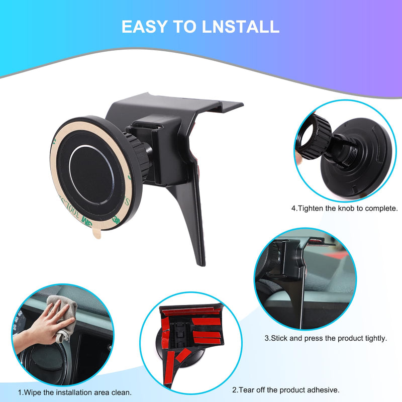 CHEAYAR Car Phone Holder Mount Compatible with Toyota Tacoma 2016-2023 Center Console Dashboard Air Outlet Handsfree Phone Mount Magnetic Phone Mount Dash Clip Accessories (Position A) Position A