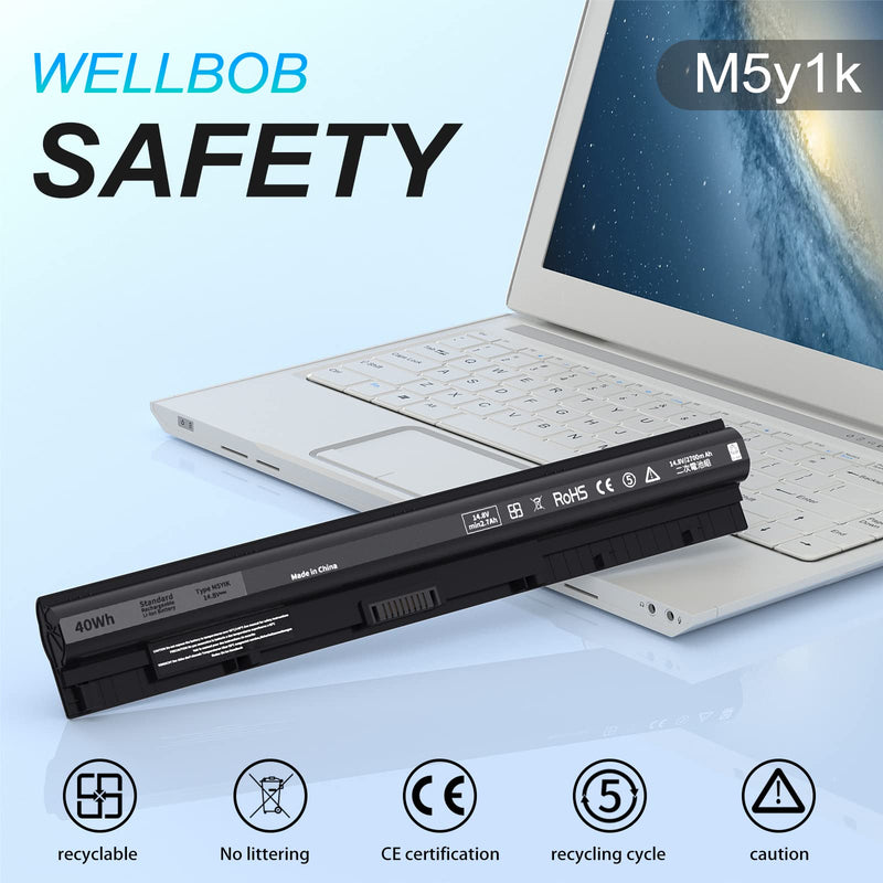 M5Y1K Battery for Dell Inspiron 5559 5558 Battery, for Dell Inspiron 15 3000 5000 Battery 3558 3567 5555 5566 5759, Compatible with Dell Laptop Battery Replacement K185W GXVJ3 M5y1k 14.8V 40Wh Battery 40Wh M5Y1K