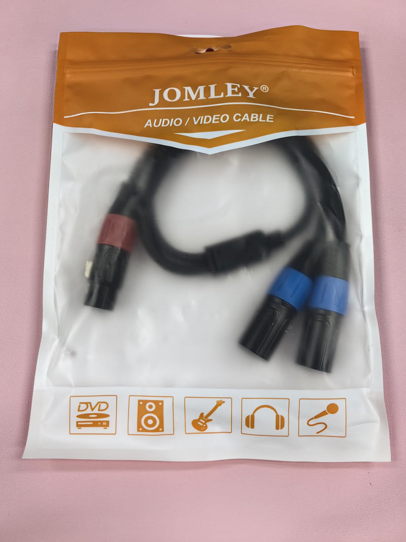 [AUSTRALIA] - XLR Splitter Cable, 1 XLR Female to Dual XL R Male Patch Y-Splitter Balanced Microphone Cord Audio Cable Adapter - 5 feet (Pack of 2) 5 feet (Pack of 2) 