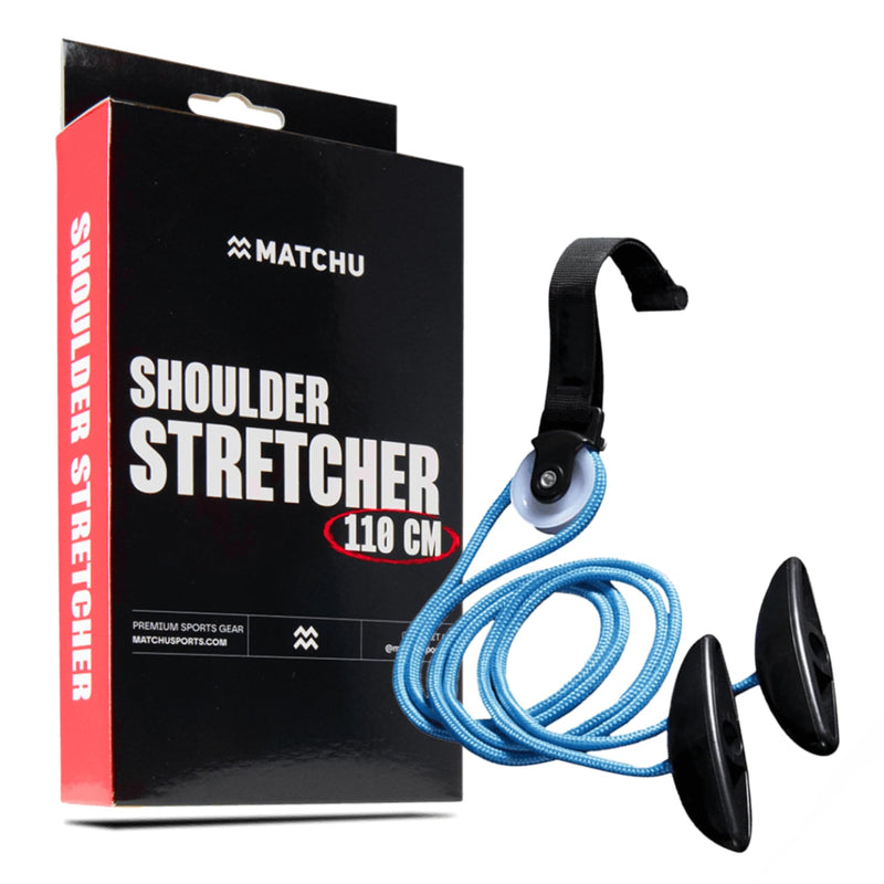 MATCHU - Shoulder pulley - Shoulder pulley - With pulley - For mobility and blood circulation - Easy to attach - Shoulder and arm training - Blue/Black - 190cm