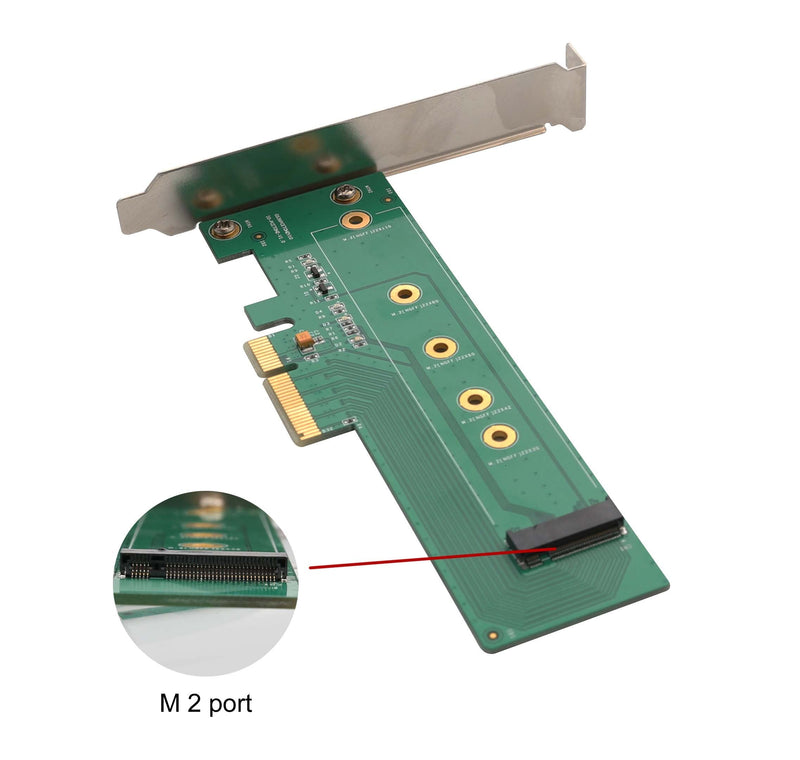 I/O Crest M.2 NGFF PCIe SSD to PCI Express 3.0 x4 Host Adapter Card - Support M.2 M-Key PCIe (NVMe or AHCI) Type 22110, 2280, 2260, 2242