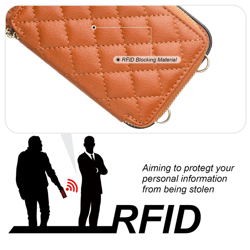 Bocasal A Stylish Crossbody Wallet Case for iPhone 13 Pro + A Slim Leather Case for AirPods Pro