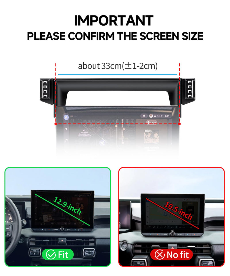 Qi2.2 Max 25W Wireless Charger Car Phone Mount for Toyota RAV4/Hybrid 2026 | 12.9" Screen, Magsafe Accessories Fast Charging Magnetic Cell Phone Holder Clip Compatible with iPhone Android, GPS Bracket for 2026 RAV4/Hybrid(12.9 inch screen only)