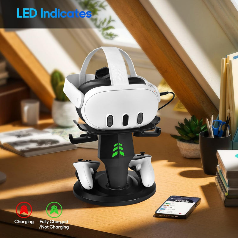 TechKen Quest 2 Face Pad and Charging Station for Quest 2/Quest 3S/Quest 3