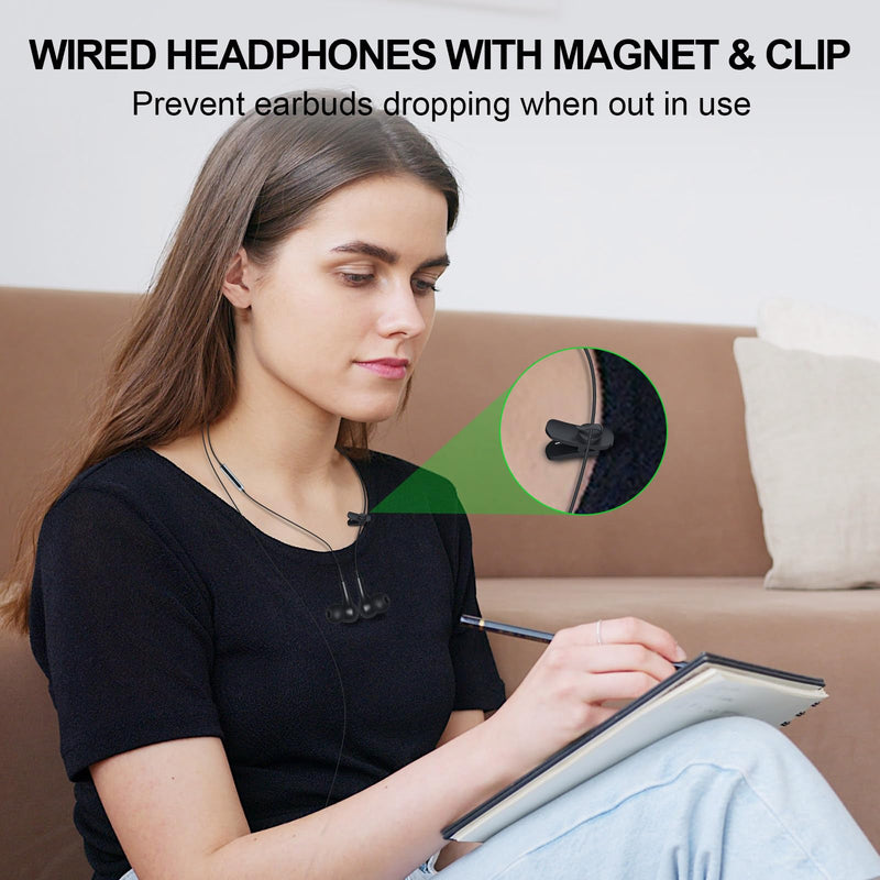 USB Headset with Microphone for PC 7.5 Ft Cable, USB A Headphones for Computer, Wired USB Earbuds with Mute in-Line Stereo Noise Canceling Call Cord Earphones for Laptop Dell Lenovo Surface PS5 Switch Black