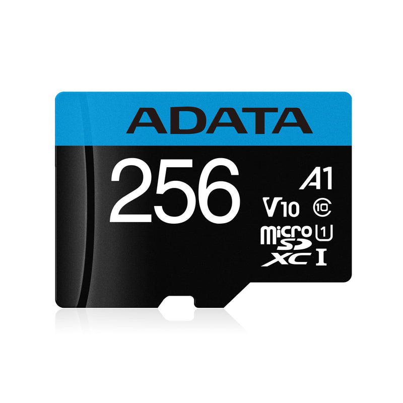 ADATA Premier 256GB MicroSDHC/SDXC UHS-I Class 10 V10 A1 Memory Card with Adapter Read up to 100 MB/s (AUSDX256GUICL10A1-RA1)