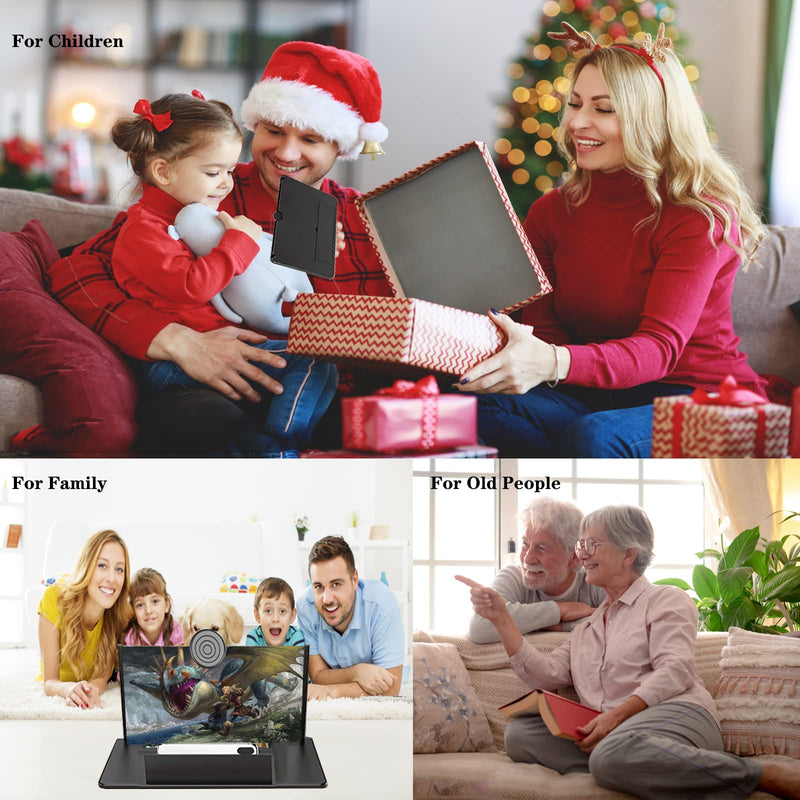 [AUSTRALIA] - 18" Screen Magnifier for Cell Phone - 3D HD Magnifying Projector Screen Enlarger Expanders for Movies, Videos and Gaming – Foldable Phone Stand with Screen Amplifier–Compatible with All Smartphones Black-18inch 