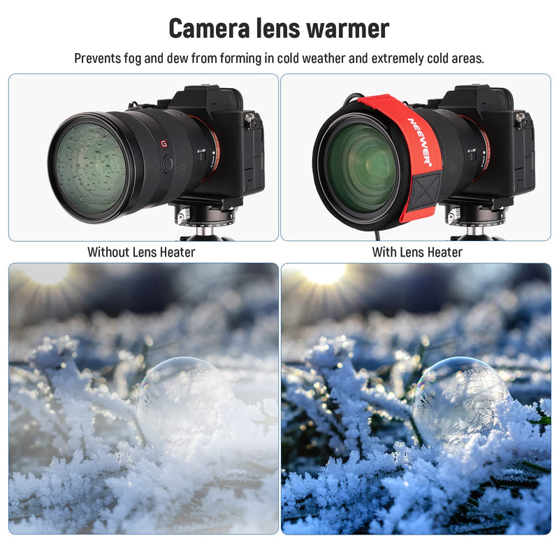 NEEWER USB Lens Heater, 12"/300mm Lens Warmer for DSLR Camera and Telescope, 3 Temperature Regulator Settings, Dew Heater Strip Prevents Dew, Fog & Condensation for Telescope Camera Astrophotography 300mm