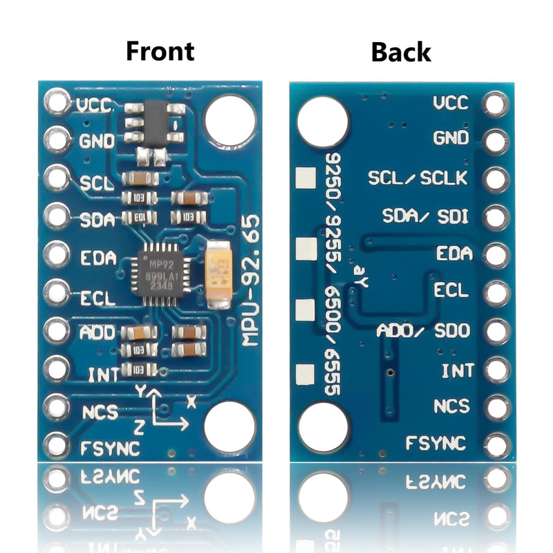 GY-9250 9-Axis Sensor Module Binghe 1 Piece MPU9250 Accelerator Gyro Sensor Compass Magnetic Field Sensor Acceleration Range ±2±4±8±16g I2C/SPI Communication 3-5V Compatible with Arduino