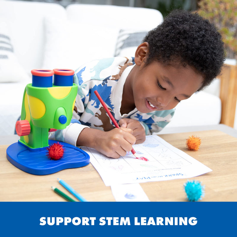 Educational Insights GeoSafari My First Microscope - STEM Toys for Kids, Toddler Learning Toys, Kids Microscope with Prepared Slides, Science Set for Boys and Girls Ages 3+ Blue