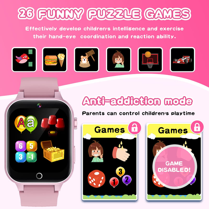 Cosjoype Kids Smart Watch *2, Kids Watches with Video Camera Music Player Pedometer Learn Card Audio Stories Flashlight 12/24hr Toys for 4-12 Year Old Girls Boys