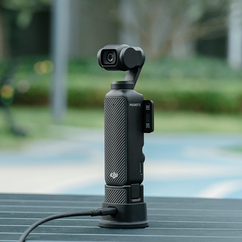PCTC Silicone Non-Slip Desktop Mount for DJI Osmo Pocket 3, Lightweight and Compact, OSMO Pocket 3 Accessories (Silicone Black) Non-Slip Mount-B