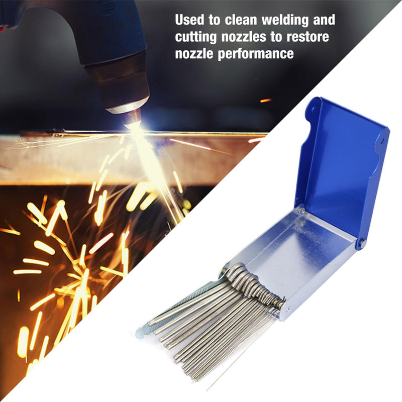 22 Piece Nozzle Cleaner File Set, Stainless Steel Gas Welding Tip Cleaner for Soldering, Welding, Suitable for Nozzle Cleaning and Restoration, in One, Default