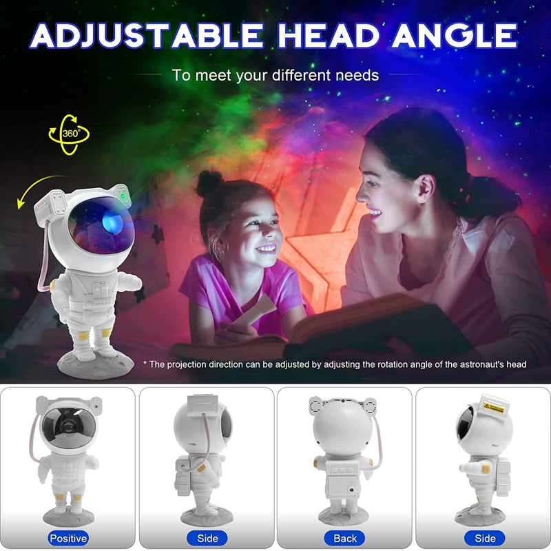 Starry Night Light Projector Astronaut LED Projection Lamp with Remote Control, Adjustable Head Angle,Gift for Kids Adults Home Party Ceiling Decor Christmas Gift (Astronaut)