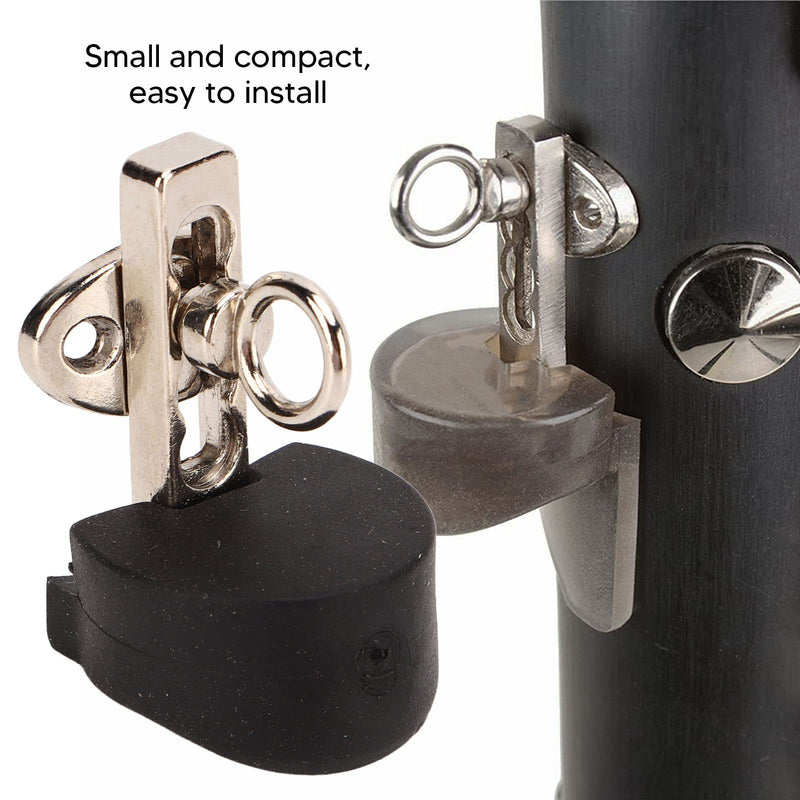 Clarinet Thumb Finger Rest, Adjustable Stainless Steel Suspension Strap Clarinet Oboe Thumb Cushion Thumb Rest, Black Tube Finger Rest with Rubber CushionPercussion accessories