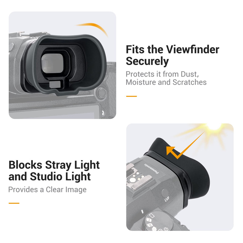 [AUSTRALIA] - Soft Silicon Camera Viewfinder Eyecup Eye Cup Eyepiece Replacement for Panasonic Lumix DC-GH6 GH5 II GH5M2 DC-GH5S DC-GH5 Camera EVF Eyeshade Protector Replaces Panasonic 4YE1A561Z for Panasonic DC-GH6 GH5S GH5 