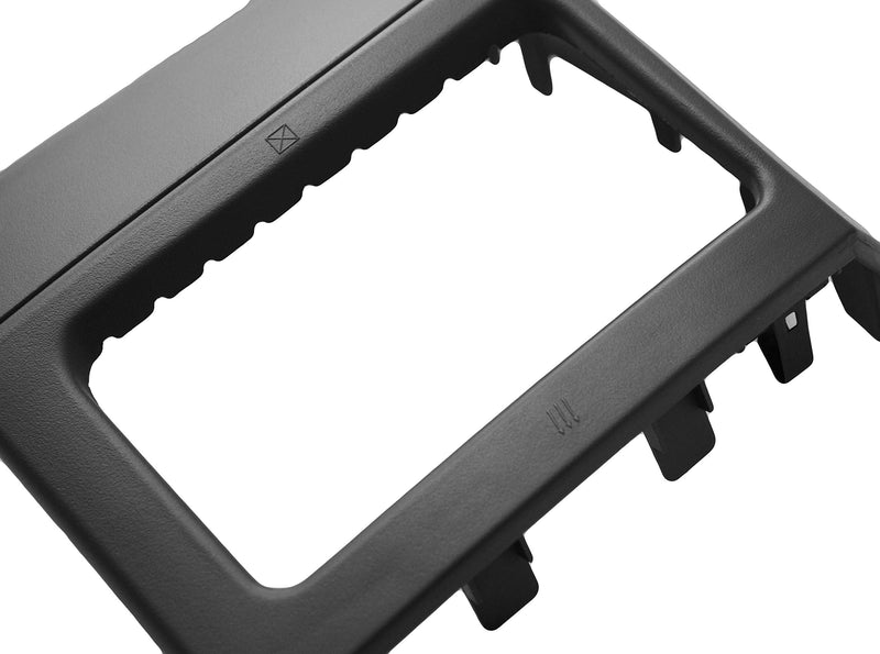 Double Din Navigation Dash Kit, Grey, with Harness | Compatible with Jeep Grand Cherokee, 2005-2007; antenna adapter included