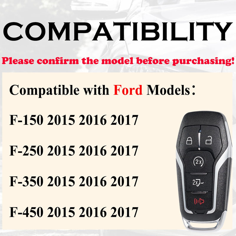 SUPALAND Key Fob Replacement Fits for Ford F-Series F-150 F-250 F-350 F-450 2015 2016 2017 Smart Proximity Keyless Entry Remote Control M3N-A2C31243300 164-R8117