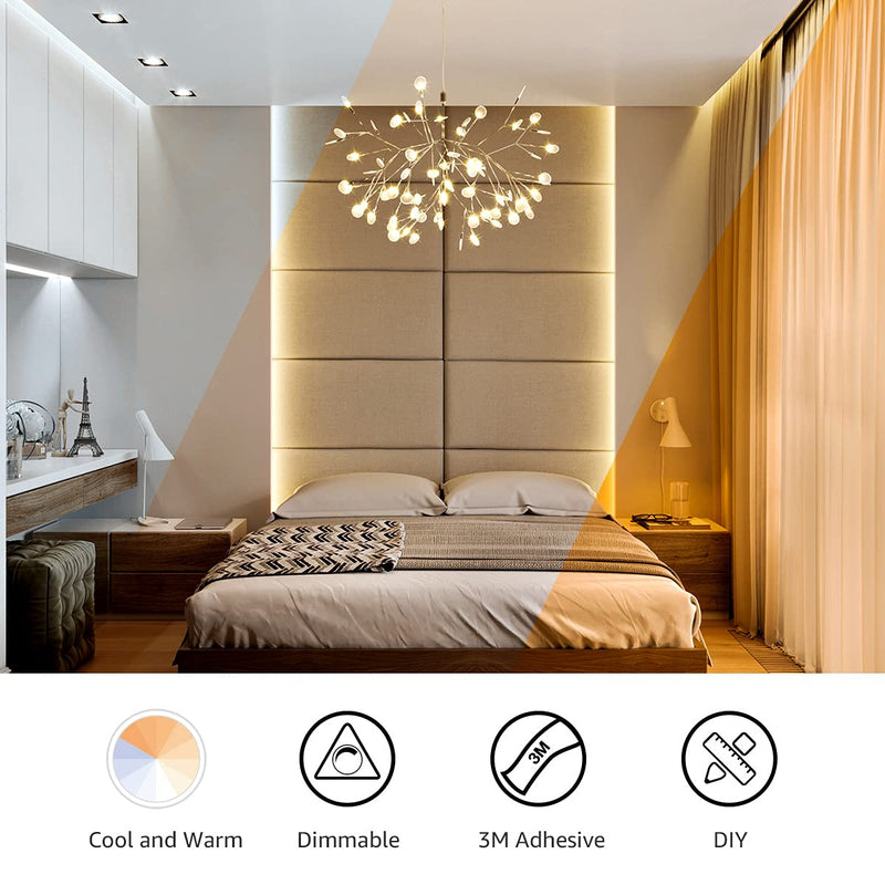 [AUSTRALIA] - Lepro LED Tunable White Strip Light, Warm to Cool White,32.8ft Dimmable Bright LED Tape Lights, 600 LEDs 2835, Strong 3M Adhesive, Not Cuttable, Suitable for Christmas Decorations, Home, Bedroom 32.8 ft 