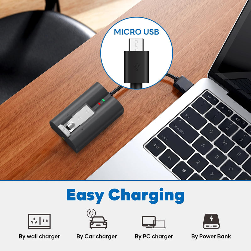 1 Pack Replacement for Ring Battery 7200mAh for Ring-Doorbell-Camera 2/3/4/3plus, Stick Up Cam (2nd and 3rd Gen), Spotlight Camera Battery, Upgrade High Capacity 3.65V for Ring Camera Battery