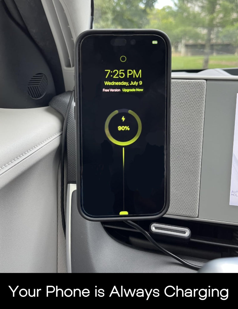 Magnetic Wireless Charging Phone Mount for Hyundai, MagSafe-Compatible | Compatible with Sonata, Kona, Santa Fe, Santa Cruz (2024–26), Tucson (2025–26), Ioniq 5/9; not for Limited/Calligraphy trims