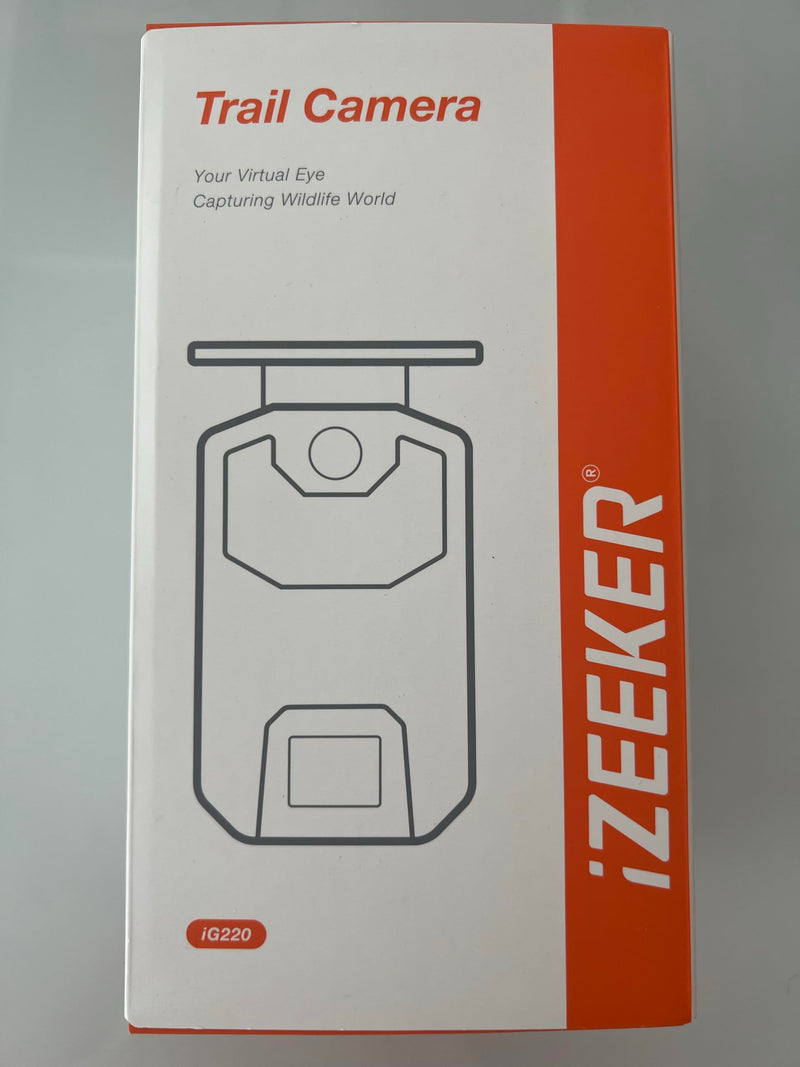 [AUSTRALIA] - iZEEKER Solar Trail Camera 36MP 2.7K 30fps with Night Vision 5200 mAh Rechargeable Lithium Battery No Glow Infrared LEDs, Game Camera with Motion Activated IP66 Waterproof for Outdoor Monitoring 