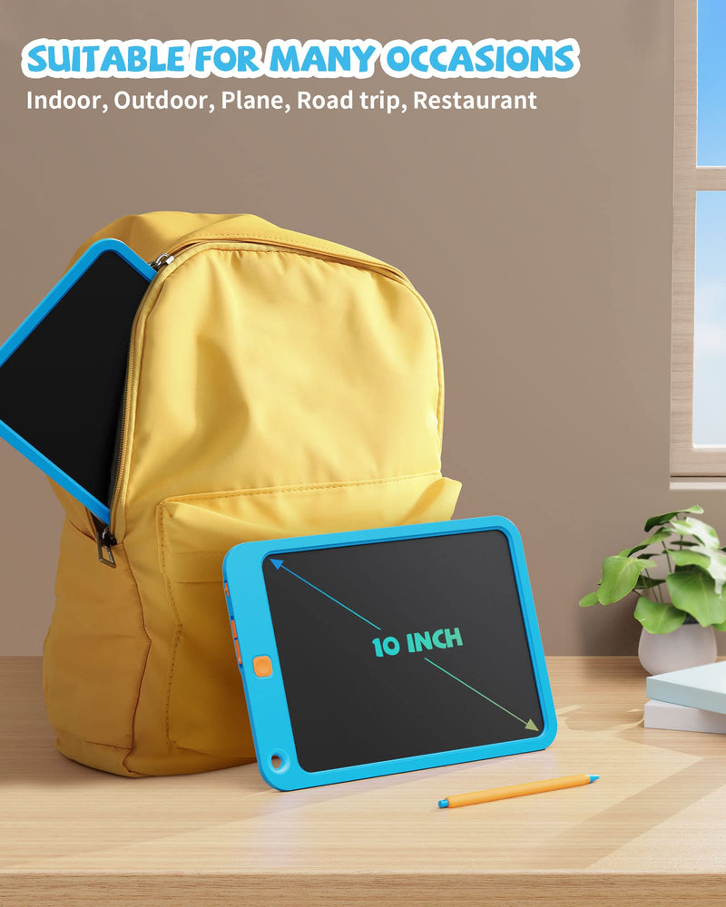 10 Inch LCD Writing Tablet for Kids Pink+Blue